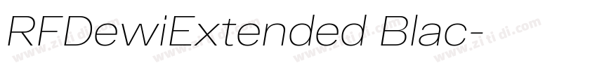 RFDewiExtended Blac字体转换